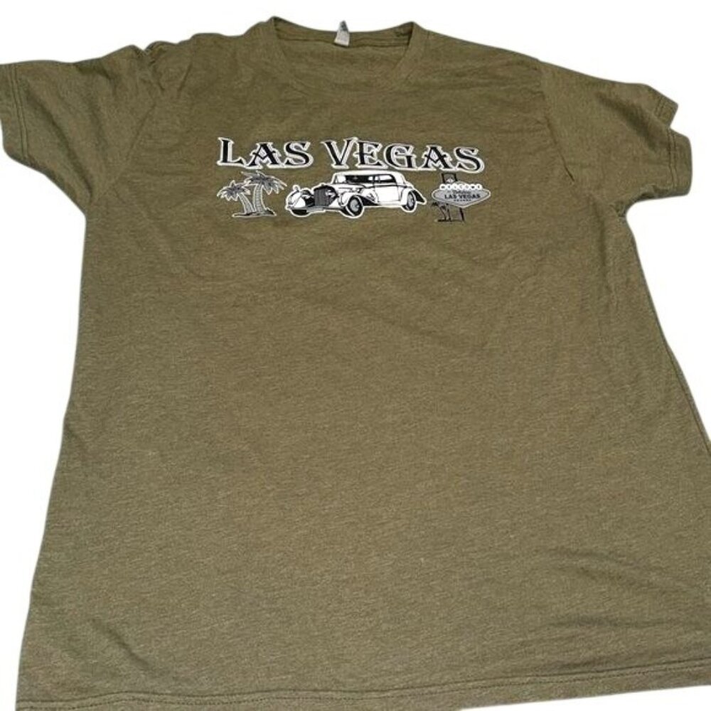 Las Vegas Graphic T-Shirt Olive Green XL